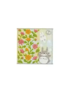 Mini toalla totoro gris jardin de flores 25x25 cm mi vecino totoro