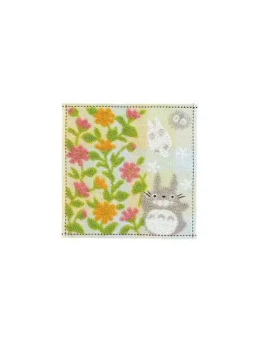 Mini toalla totoro gris jardin de flores 25x25 cm mi vecino totoro