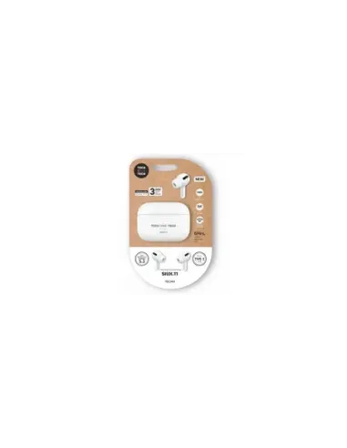 Auriculares Bluetooth Tech One Tech SIUX.11 TEC1411/ con estuche de carga/ Autonomía 6h/ Blancos