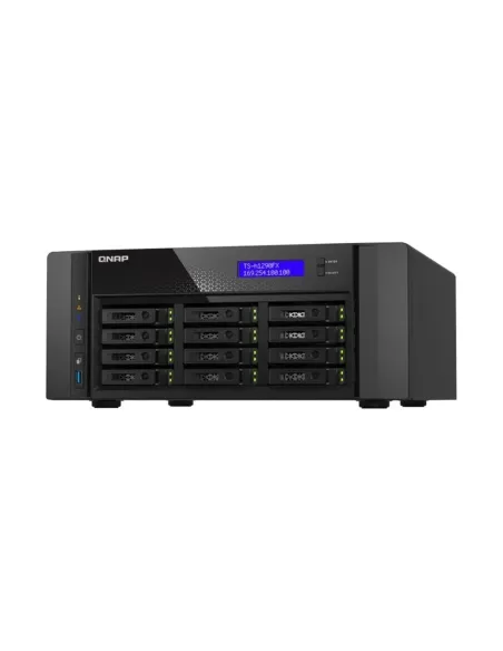 Servidor nas qnap ts - h1290fx 12 bahias 64gb gigabit ethernet