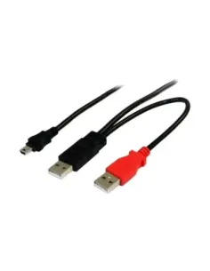 Cable mini usb tipo b a 2x usb tipo a startech 1.8m -  macho - macho -  negro