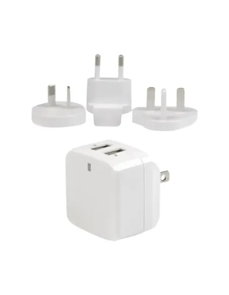 Cargador pared startech usb2pacwh 17w 2x usb tipo a blanco