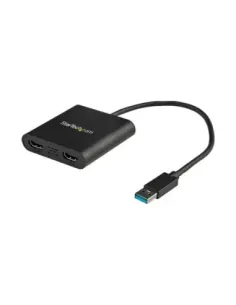 Adaptador usb 3.0 a 2x hdmi staretch 25cm -  macho - hembra -  negro