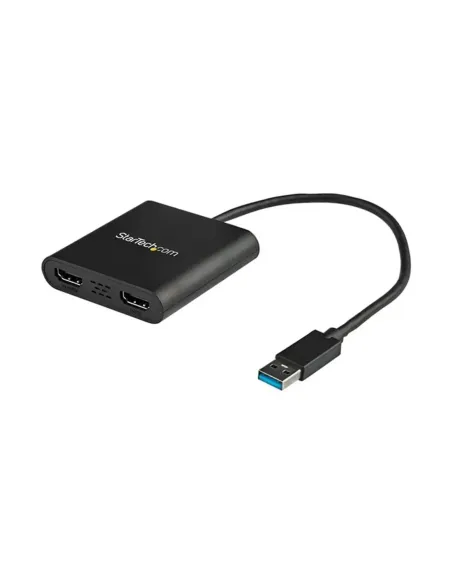 Adaptador usb 3.0 a 2x hdmi staretch 25cm -  macho - hembra -  negro