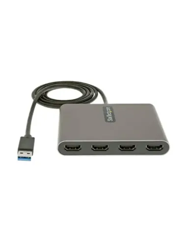Adaptador usb 3.0 a 4x hdmi startech 1m -  macho - hembra -  gris