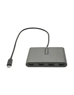 Adaptador usb tipo c a 4x hdmi startech 0.5m -  macho - hembra -  gris