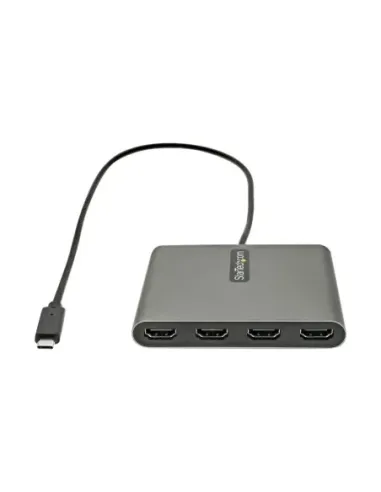 Adaptador usb tipo c a 4x hdmi startech 0.5m -  macho - hembra -  gris
