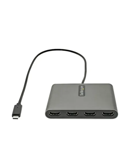 Adaptador usb tipo c a 4x hdmi startech 0.5m -  macho - hembra -  gris