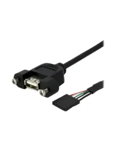 Cable usb 4 clavijas a usb 5 pines statech 0.3m -  hembra - hembra -  negro