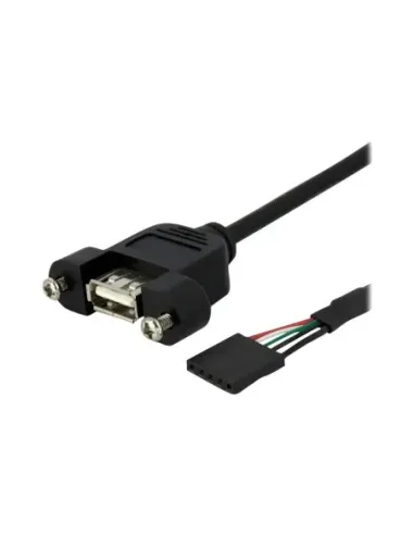 Cable usb 4 clavijas a usb 5 pines statech 0.3m -  hembra - hembra -  negro
