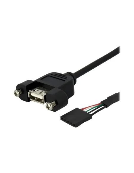 Cable usb 4 clavijas a usb 5 pines statech 0.3m -  hembra - hembra -  negro