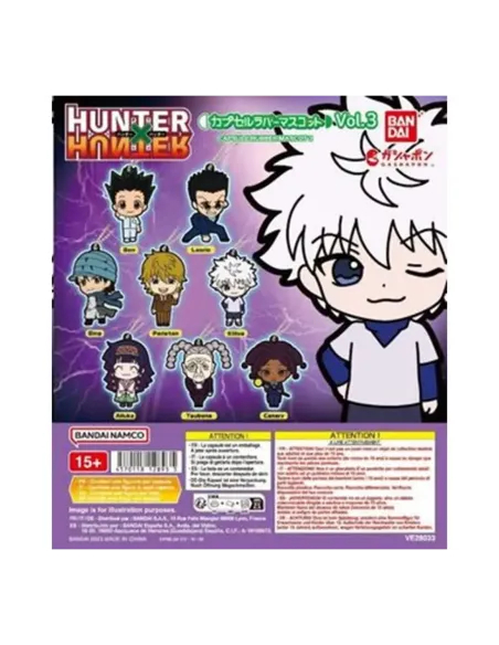 Surtido bandai gashapon hunter x hunter capsule rubber 3 40 articulos