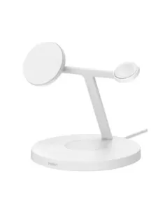 Base de carga inalambrica belkin wiz032kqwh dispositivos apple blanca