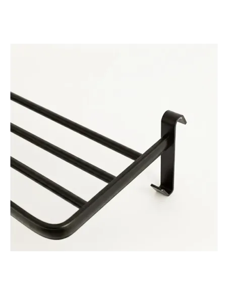 Yoevu repisa negra con ganchos compatible con toalleros electricos yoevu