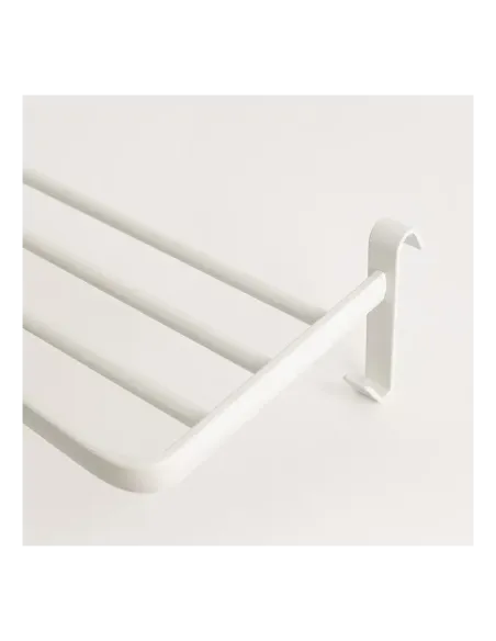 Yoevu repisa blanca con ganchos compatible con toalleros electricos yoevu
