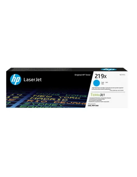 HP Cartucho de Tóner Original HP LaserJet 219X de alta capacidad cian