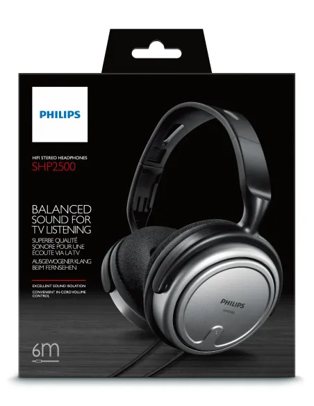 Philips Auriculares interior con cable para TV SHP2500 10