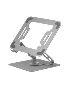 Mars Gaming MA-RSN, Soporte para Portátiles y Tablets hasta 17", Ajuste en Altura + Inclinación + Rotación 360º, Stand