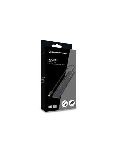 Conceptronic HUBBIES19BP hub de interfaz USB 3.2 Gen 1 (3.1 Gen 1) Type-A 5000 Mbit s Negro