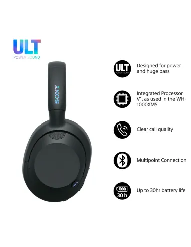 Sony WHULT900NB auricular y casco Auriculares Inalámbrico y alámbrico Diadema Llamadas Música Bluetooth Negro