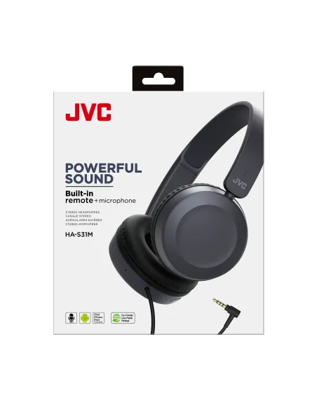 JVC HA-S31M-A Auriculares Alámbrico Diadema Llamadas Música Azul
