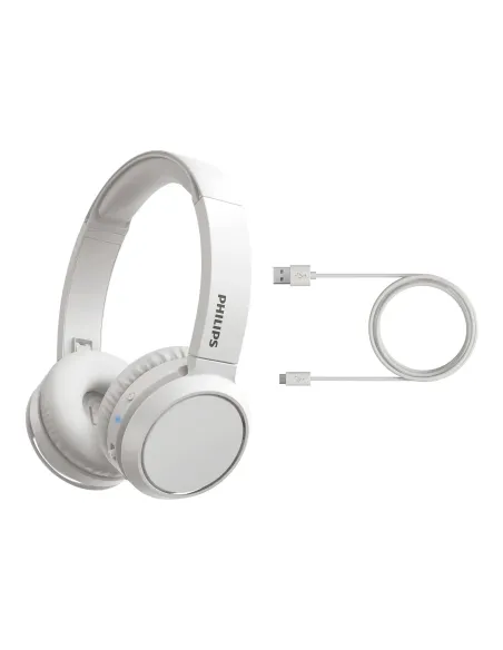Philips 4000 series TAH4205WT 00 auricular y casco Auriculares Inalámbrico Diadema Llamadas Música USB Tipo C Bluetooth Blanco