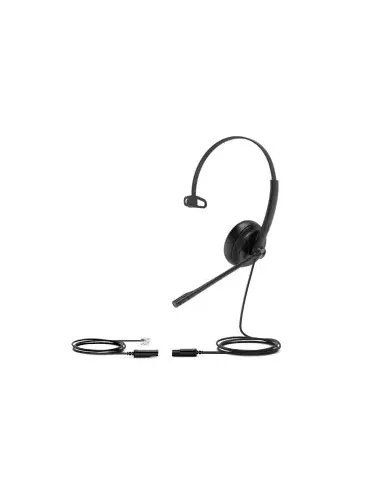 Yealink YHS34 Lite Mono Auriculares Alámbrico Diadema Oficina Centro de llamadas Negro