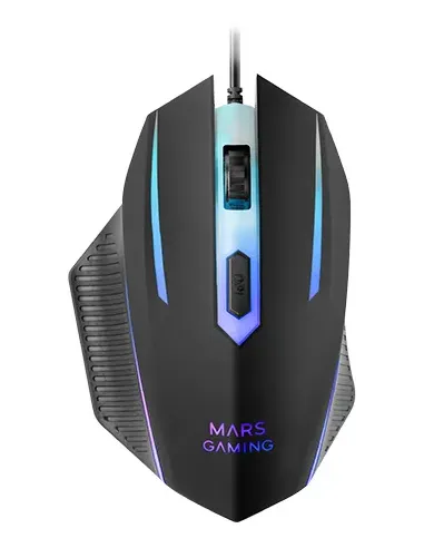 Mars Gaming MCP124, Combo Gaming 3en1, Teclado Ergonómico H-Mech LED RGB, Ratón RGB 3200DPI Switches HUANO, Alfombrilla