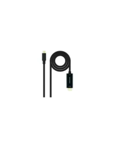 Cable Conversor Nanocable 10.15.5135/ USB Tipo-C Macho - HDMI Macho/ 5m/ Negro