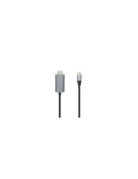 Cable Conversor Aisens A109-0392/ USB Tipo-C Macho - HDMI Macho/ Hasta 27W/ 1250Mbps/ 80cm/ Negro
