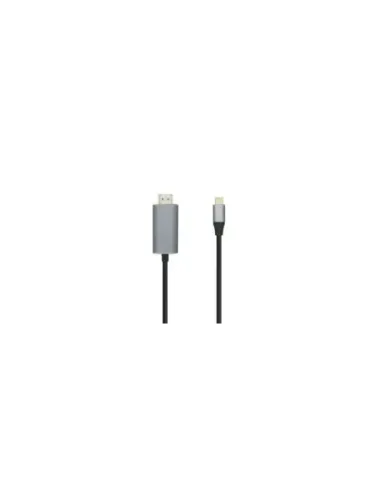 Cable Conversor Aisens A109-0393/ USB Tipo-C Macho - HDMI Macho/ Hasta 27W/ 1250Mbps/ 1.8m/ Negro