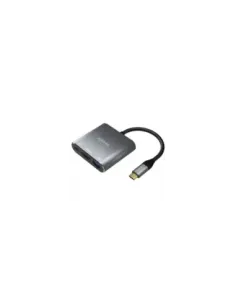 Conversor Aisens A109-0669/ USB Tipo-C Macho/ HDMI Hembra - USB Hembra - USB Tipo-C Hembra/ 15cm/ Gris