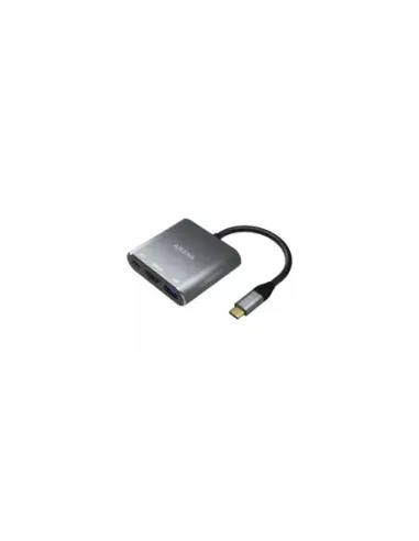 Conversor Aisens A109-0669/ USB Tipo-C Macho/ HDMI Hembra - USB Hembra - USB Tipo-C Hembra/ 15cm/ Gris