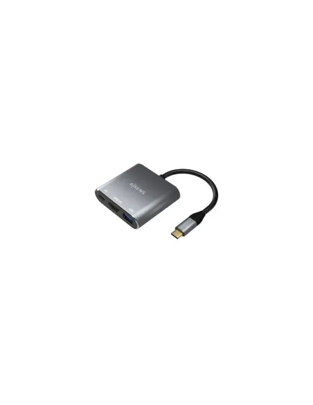 Conversor Aisens A109-0669/ USB Tipo-C Macho/ HDMI Hembra - USB Hembra - USB Tipo-C Hembra/ 15cm/ Gris