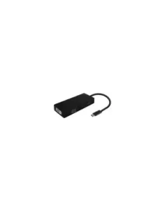 Conversor USB Tipo-C Aisens A109-0679/ HDMI Hembra - VGA Hembra - DVI Hembra - DisplayPort Hembra/ 15cm/ Negro
