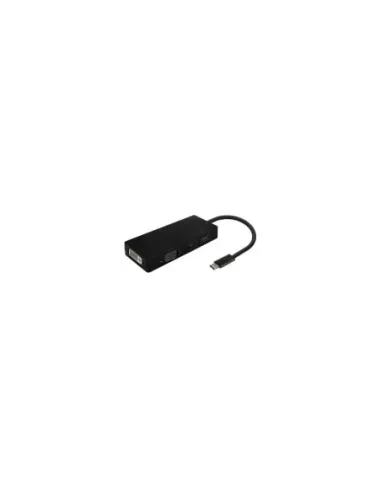 Conversor USB Tipo-C Aisens A109-0679/ HDMI Hembra - VGA Hembra - DVI Hembra - DisplayPort Hembra/ 15cm/ Negro