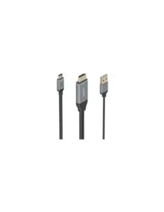 Cable Conversor Aisens A109-0871/ HDMI Macho/ USB Macho - USB Tipo-C Macho/ 1.8m/ Negro