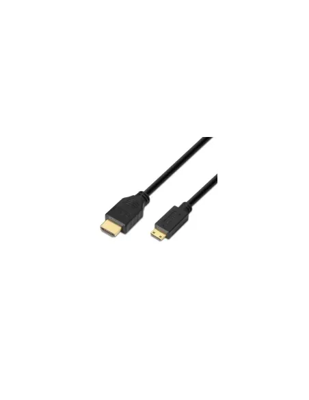 Cable HDMI Aisens A119-0114/ HDMI Macho - Mini HDMI Macho/ Hasta 10W/ 720Mbps/ 1.8m/ Negro