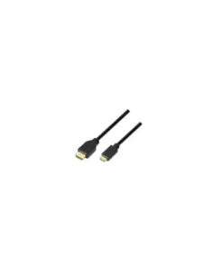 Cable HDMI Aisens A119-0115/ HDMI Macho - Mini HDMI Macho/ Hasta 10W/ 720Mbps/ 3m/ Negro