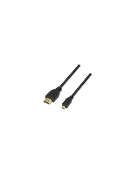 Cable Micro HDMI Aisens A119-0116/ HDMI Macho - Micro HDMI Macho/ Hasta 10W/ 720Mbps/ 80cm/ Negro