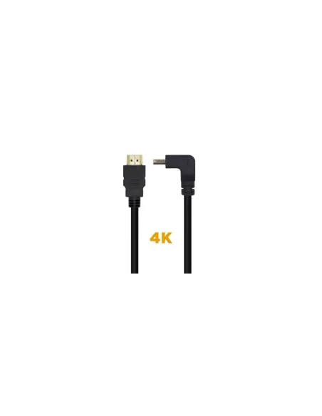 Cable HDMI 2.0 4K Aisens A120-0456/ HDMI Macho - HDMI Macho/ 1m/ Negro