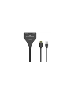 Cable Duplicador HDMI 4K Aisens A123-0654/ 2x HDMI Hembra - HDMI Macho - USB Macho/ 30cm/ Negro