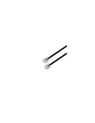 Cable de Teléfono RJ11 6P4C Aisens A143-0319/ 2m/ Negro