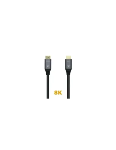 Cable HDMI 2.1 8K Aisens A150-0427/ HDMI Macho - HDMI Macho/ 1.5m/ Gris Negro