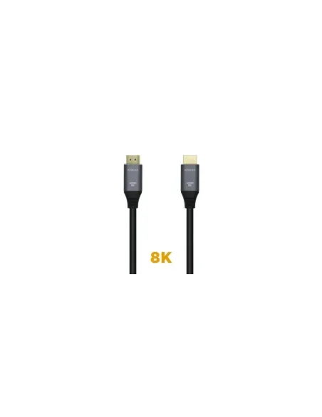 Cable HDMI 2.1 8K Aisens A150-0429/ HDMI Macho - HDMI Macho/ 3m/ Gris Negro