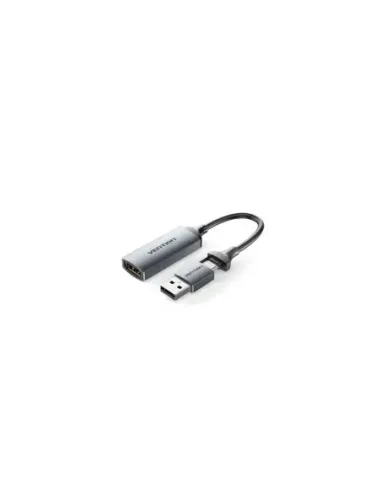 Conversor HDMI 4K 60Hz Vention ACWHA/ HDMI Hembra / USB Macho - USB Tipo-C Macho/ 480Mbps/ 10cm/ Negro