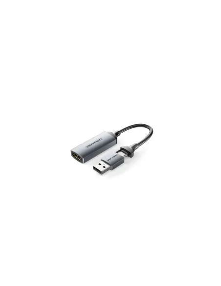 Conversor HDMI 4K 60Hz Vention ACWHA/ HDMI Hembra / USB Macho - USB Tipo-C Macho/ 480Mbps/ 10cm/ Negro