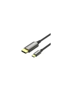 Cable Conversor DisplayPort 8K Vention CRFBF/ USB Tipo-C Macho - DisplayPort Macho/ 1m/ Negro
