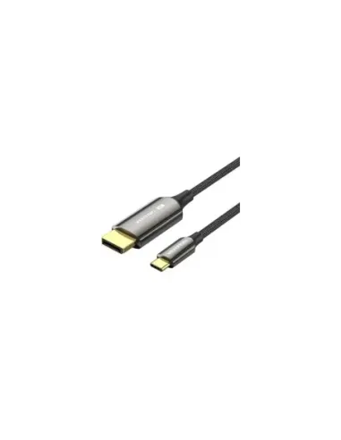 Cable Conversor DisplayPort 8K Vention CRFBF/ USB Tipo-C Macho - DisplayPort Macho/ 1m/ Negro
