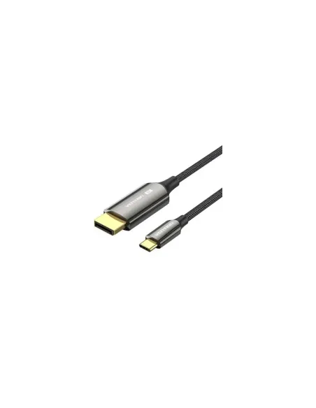 Cable Conversor DisplayPort 8K Vention CRFBF/ USB Tipo-C Macho - DisplayPort Macho/ 1m/ Negro